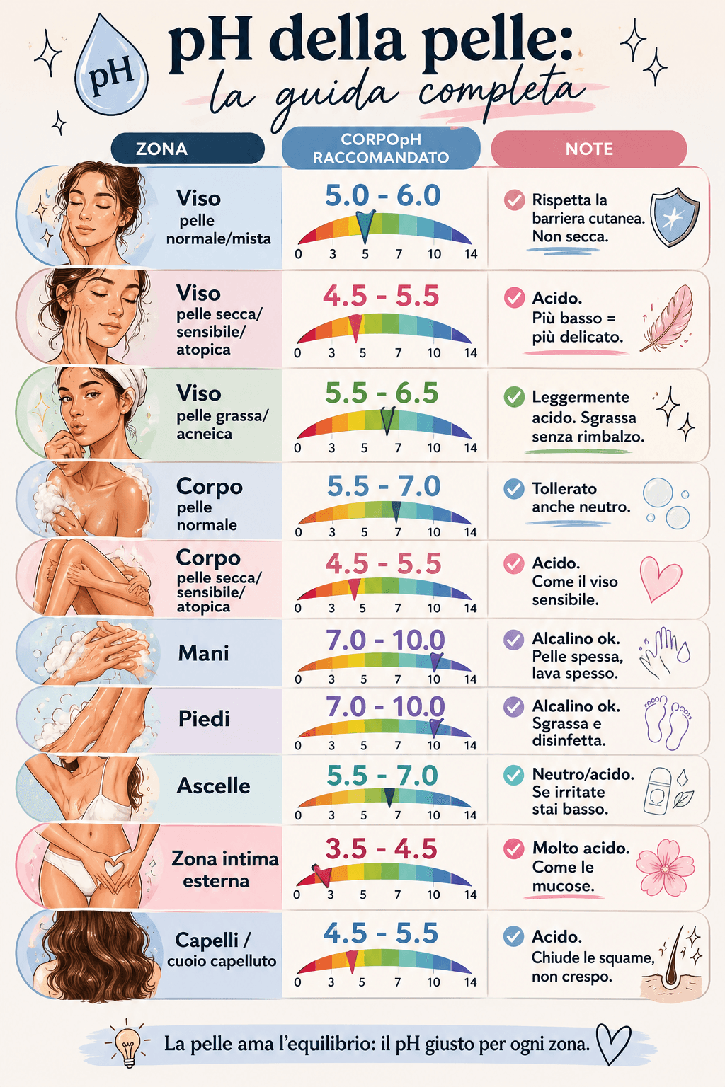 Il pH del Corpo e della Pelle: le Basi